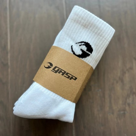 Gasp crew socks 1-p, White