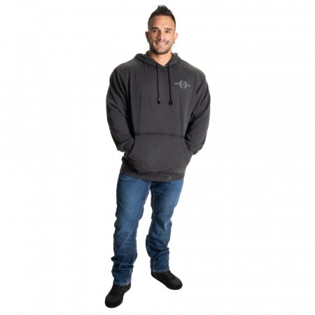 Washed Hoodie, Acid washed black