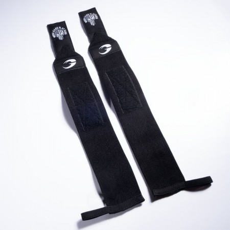 Hardcore Wrist Wraps, Black/WHITE
