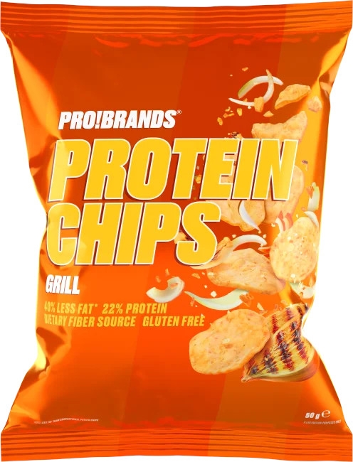 Sprø proteinchips med 40% mindre fett sammenlignet med 